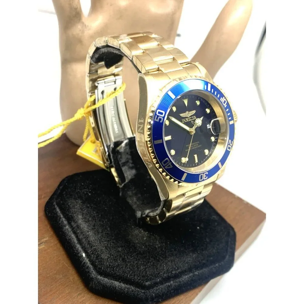 Invicta Men's Watch 26974 Pro Diver Blue Dial Quartz Gold Stainless Steel 40mm